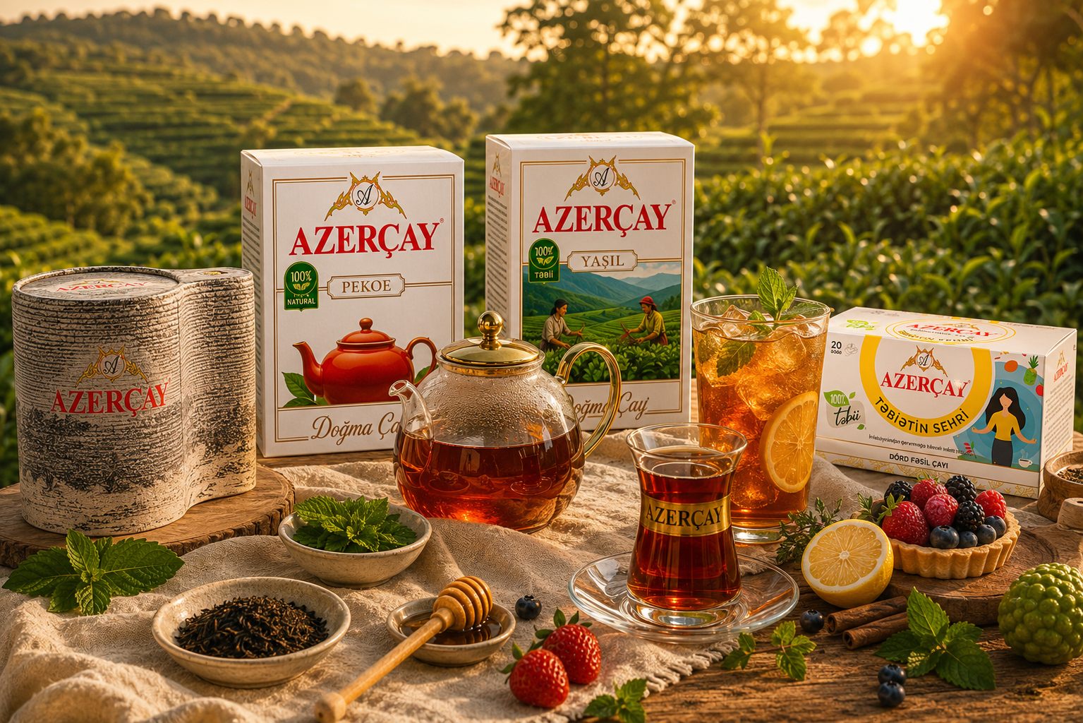 Azərçay məhsulları süfrədə